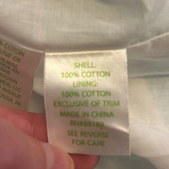 Lily Pulitzer Pearl Whisper Blue Gold Embroidered Shift Dress EUC Size 2 - Picture 9 of 12